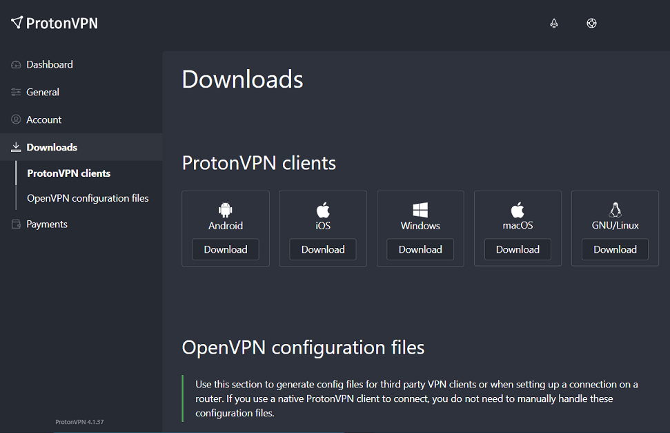 ProtonVPN download